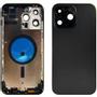 Apple spare parts iPhone 14 Pro Complete Back Cover with Frame (No Logo) - Black