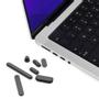 OEM ENKAY HAT PRINCE Set of Dust Plugs for MacBook Pro - Black