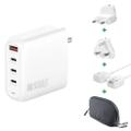 4smarts GaN Flex Pro Wall Charger 3x USB-C/1x USB-A 100W, Travel Adapter - White