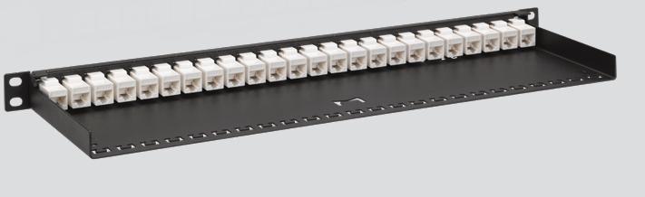 Rackmount IT Patchpanel 24 port - 2/3U - (AC-PP1-BLK)