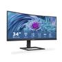 PHILIPS E-line 346E2CUAE - LED monitor - curved - 34" - 3440 x 1440 UWQHD @ 100 Hz - VA - 300 cd/m² - 3000:1 - 1 ms - HDMI, DisplayPort,  USB-C - speakers - textured black (346E2CUAE/00)