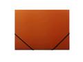 Q-Line Elastikmappe Q-Line A4 orange m/3 klapper & elastik blank