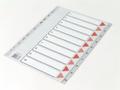 Q-Line Plastregister Q-Line A4 1-10 grå m/kartonforblad