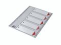 Q-Line Plastregister Q-Line A4 1-5 grå m/kartonforblad