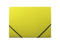 Q-Line Elastikmappe Q-Line A4 gul m/3 klapper & elastik blank