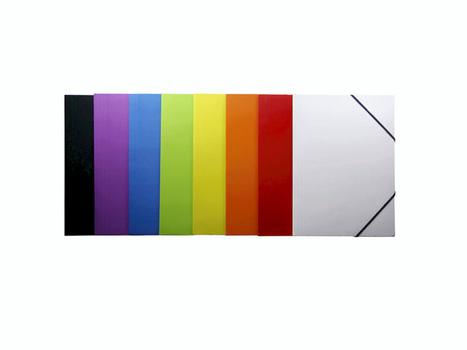 Q-Line Elastikmappe,  Q-Line DKF gul, M/3 KLAPPER, 210x297mm Karton/ elastik (8107000*10)