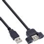 INLINE USB 2.0 Adapter Cable A male to A female for slot bracket 0.6m