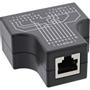 INLINE Cat.5e STP T-Adapter (Port-Doppler),  RJ45 Buchse an 2x RJ45 Buchse (69995B)