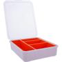 INLINE Small Components Box, 4 compartments,  180x140x40mm,  orange (43009H)