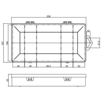 INLINE Small Components Box, 5 compartments,  206x107x33mm,  transparent (43009J)
