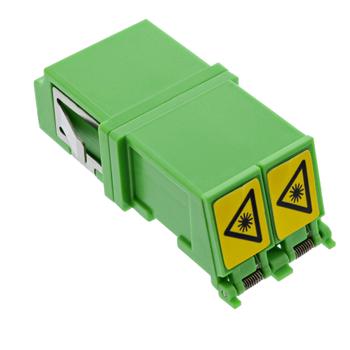 INLINE Fiber Optical Adapter Duplex LC/LC SM Ceramic Sleeve green ext. shutter (89989O)