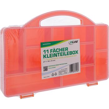 INLINE Small Components Box, 11 compartments,  271x186x40mm,  orange (43009M)