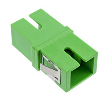 INLINE Fibre optic adapter, simplex SC/SC, SM, ceramic, internal shutter, green (89992G)
