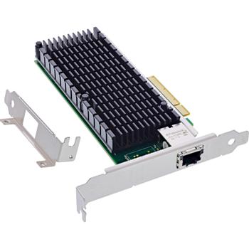 INLINE 10-Gigabit network card, 1x RJ45 10Gb/s, PCIe x8, incl. LP bracket (51132A)
