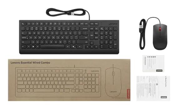 LENOVO Essential Wired Combo Keyboard & Mouse Danish (DK) (4X31R64409)
