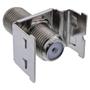 INLINE Keystone installation adapter,  2x F sockets, metal version (76202S)