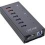 INLINE USB 3.2 Gen.1 7 Port Hub Aluminium Case with 2.5A Power Supply black