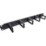 INLINE 19" cable management panel, 5 plastic brackets, RAL 9005, black