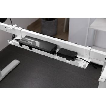 INLINE Cable guide/ shelf for under-table mounting, white (23198W)