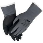 Fingerdyppet nitrilhandske,  THOR Flex Work, 7, sort, nitril/ polyester,  Sandy nitrilbelægning