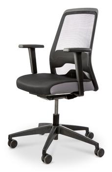 KENSON EVERYis1 Kontorsstol (svart/ grå) Ventilerande meshrygg och justerbart rörligt svankstöd,  justerbart i höjd och djup (KASEV256)