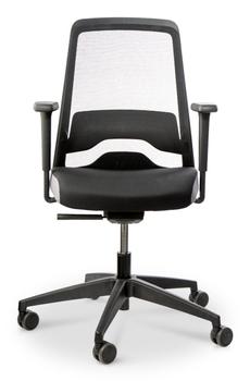 KENSON EVERYis1 Kontorsstol (svart/ grå) Ventilerande meshrygg och justerbart rörligt svankstöd,  justerbart i höjd och djup (KASEV256)