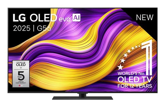 LG 55" G5 AI 4K OLED Smart TV (2025) 165Hz, 4x HDMI, eArc, G-Sync & FreeSync, α11 AI Processor,  Dolby Atmos (OLED55G56LS.AEU)