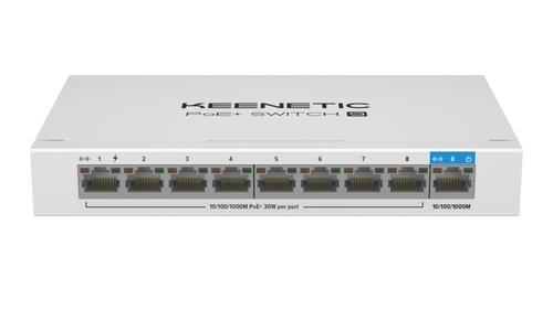 KEENETIC PoE+ switch with 8 ports + 1 uplink port (KN-4710-01-EU)
