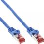 INLINE Patch Cable S/FTP PiMF Cat.6 250MHz PVC CCA blue 0.25m