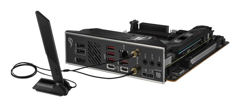 ASUS ROG Strix B650E-I Gaming WiFi - mini-ITX-hovedkort,  AM5, 2x DDR5, M.2 PCIe 5.0, 2.5GbE, Wi-Fi 6E (90MB1BI0-M0EAY0)