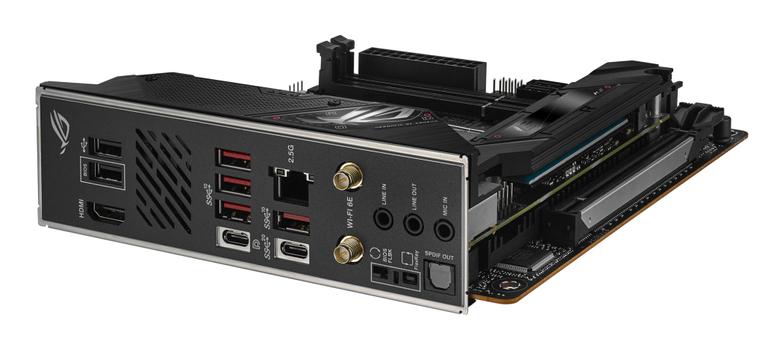 ASUS ROG Strix B650E-I Gaming WiFi - mini-ITX-hovedkort,  AM5, 2x DDR5, M.2 PCIe 5.0, 2.5GbE, Wi-Fi 6E (90MB1BI0-M0EAY0)