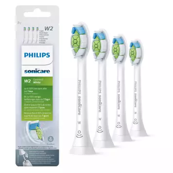 Philips Sonicare W HX6064 Optimal White - utskiftningsbørstehode - hvit (HX6064/10)