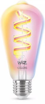WiZ Full Color ST64 E27 Klar Smart Filamentpære - RGB/16 millioner farver + dæmpbart hvidt LED-lys (929003267301)