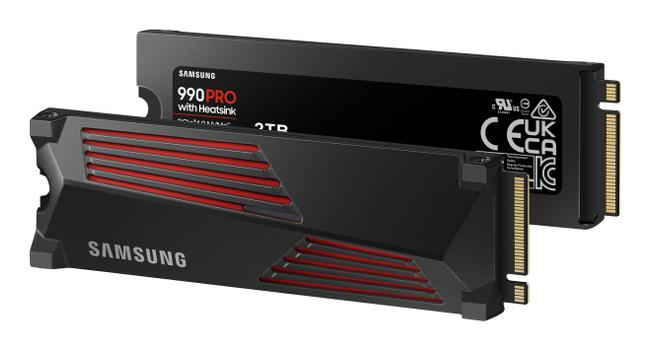 SAMSUNG 990 PRO MZ-V9P2T0GW - SSD - krypterat - 2 TB - inbyggd - M.2 2280 - PCIe 4.0 x4 (NVMe) - 256 bitars AES - TCG Opal Encryption 2.0 - integrerad kylfläns - för Sony PlayStation 5 (MZ-V9P2T0GW)