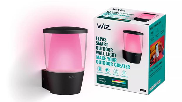 WiZ Utomhus ELPAS Vägglampa Smart LED-belysning,  färgat och vitt ljus, 230V, IP44, Matter-kompatibel (929003247501)