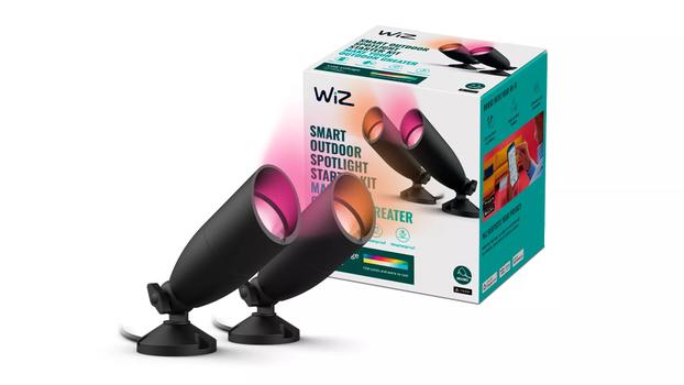 WiZ Utomhus 12V Markspot Startpaket Smart LED-belysning,  Färgat och vitt ljus, IP65, Matter-kompatibel (929003258301)