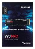 Samsung 990 PRO 1TB SSD PCIe 4.0 NVMe M.2 (MZ-V9P1T0BW)