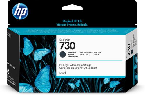 HP 730 - 130 ml - matte black - original - DesignJet - ink cartridge - for DesignJet SD Pro MFP, T1600, T1600dr, T1700, T1700dr, T2600, T2600dr (P2V65A)