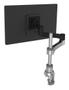 R-GO Tools Zepher 4 Circular Single Monitor Arm, Adjustable,  0-8kg Black-Silver (RGOVLZE4SI)