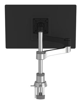 R-GO Tools Zepher 4 Circular Single Monitor Arm, Adjustable,  0-8kg Black-Silver (RGOVLZE4SI)