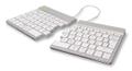 R-GO Tools Split Break Ergonomic Keyboard, QWERTY (Nordic), Wireless - White