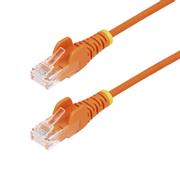 STARTECH 1m Orange Slim CAT6 Ethernet Cable Snagless RJ45 LSZH 28AWG Pure Bare Copper Slim Network Patch Cable/Cord