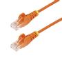 STARTECH 2m Orange Slim CAT6 Ethernet Cable Snagless RJ45 LSZH 28AWG Pure Bare Copper Slim Network Patch Cable/Cord
