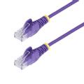 STARTECH SLIM CAT6 CABLE PURPLE LSZH SLIM SNAGLESS RJ45 UTP PATCH CAB CABL