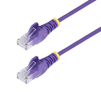STARTECH SLIM CAT6 CABLE PURPLE LSZH SLIM SNAGLESS RJ45 UTP PATCH CAB CABL (N6PAT25CMPLS)