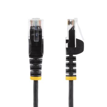 STARTECH SLIM CAT6 CABLE BLACK LSZH SLIM SNAGLESS RJ45 UTP PATCH CABLE CABL (N6PAT25CMBKS)