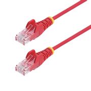STARTECH 50cm Red Slim CAT6 Ethernet Cable Snagless RJ45 LSZH 28AWG Pure Bare Copper Slim Network Patch Cable/Cord