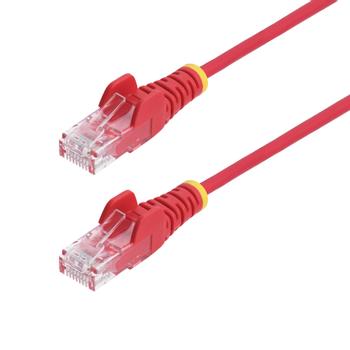 STARTECH 1m Red Slim CAT6 Ethernet Cable Snagless RJ45 LSZH 28AWG Pure Bare Copper Slim Network Patch Cable/ Cord (N6PAT100CMRDS)