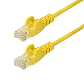 STARTECH 1m Yellow Slim CAT6 Ethernet Cable Snagless RJ45 LSZH 28AWG Pure Bare Copper Slim Network Patch Cable/ Cord (N6PAT100CMYLS)