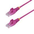 STARTECH 1.5m Pink Slim CAT6 Ethernet Cable Snagless RJ45 LSZH 28AWG Pure Bare Copper Slim Network Patch Cable/Cord